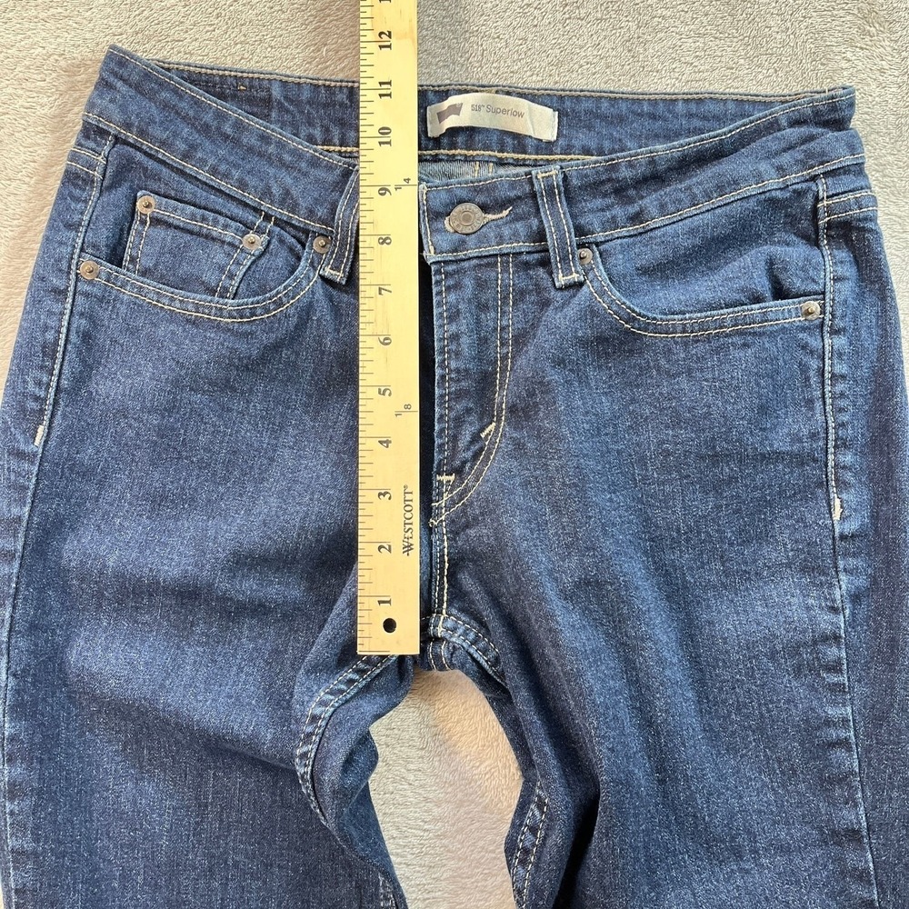 Levi's 518 Superlow Bootcut Jeans 9M W29 L32 Dark Wash  Indie Western Cowgirl - Picture 10 of 12